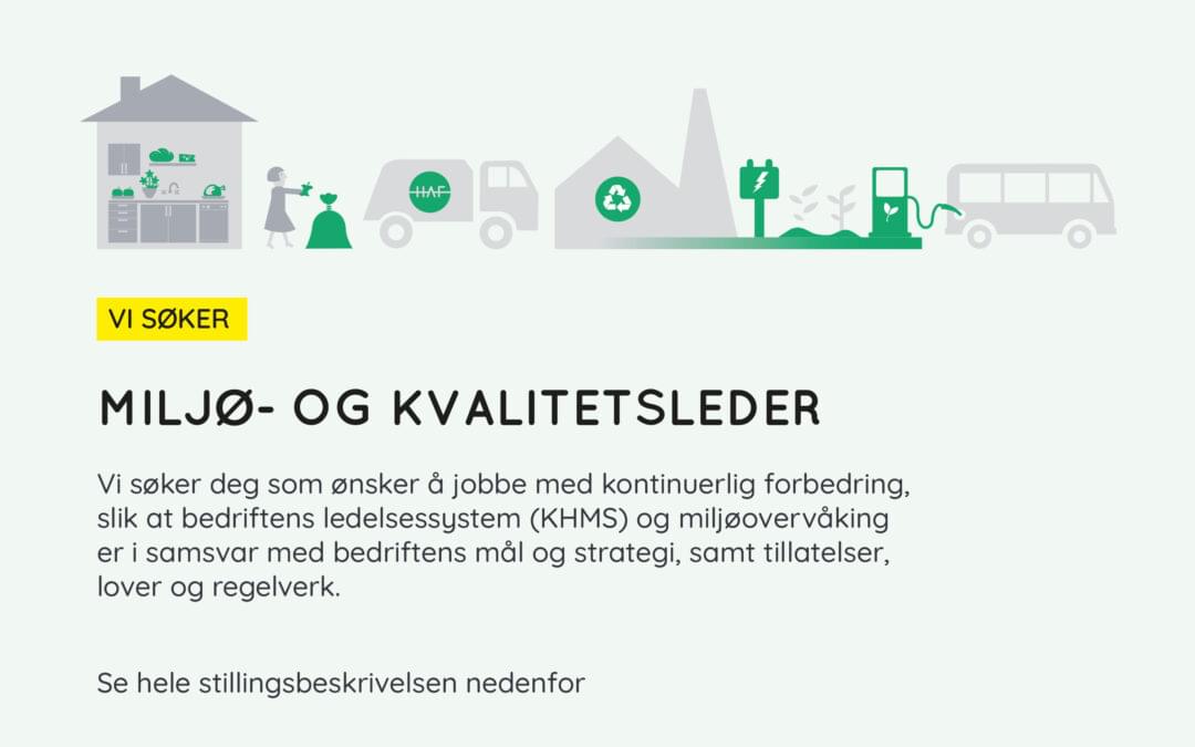 Vi søker ny Kvalitets- og miljøleder