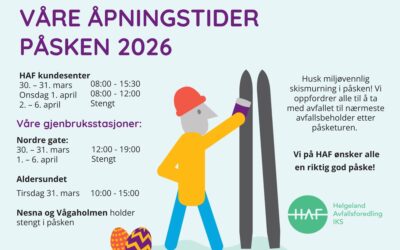 Åpningstider påsken 2026
